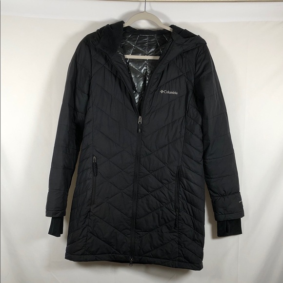 Columbia Jackets & Blazers - Columbia Women's Long Black Quilted Hooded Puffer Coat